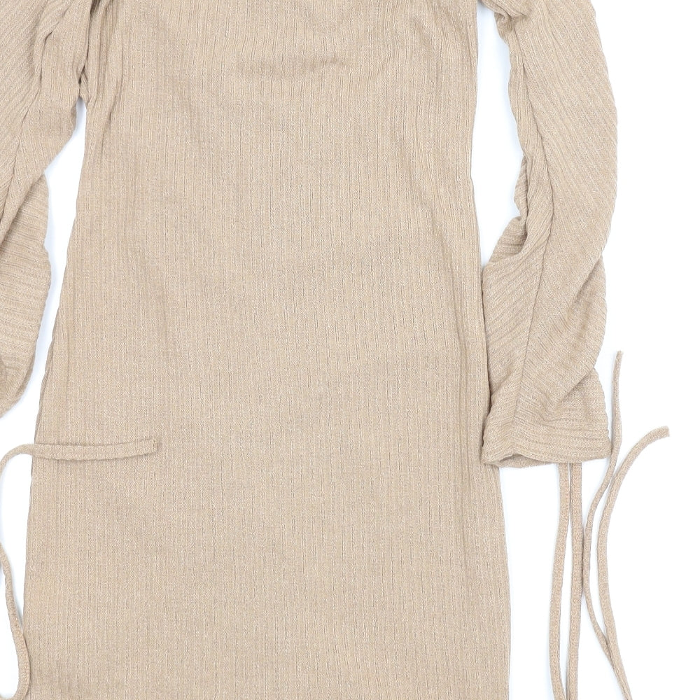 Preworn Womens Beige   Bodycon  Size S