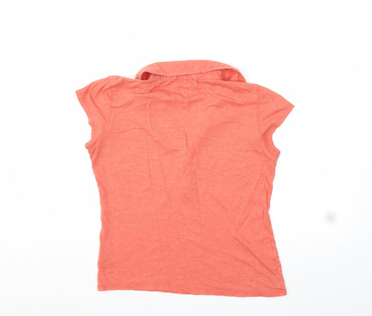 Topshop Womens Orange   Basic T-Shirt Size 14
