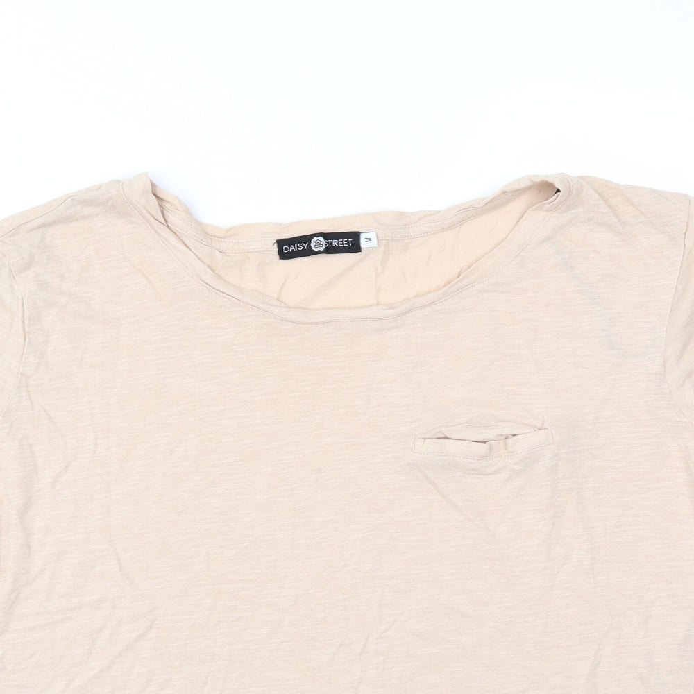 Daisy Street Womens Beige   Basic T-Shirt Size M