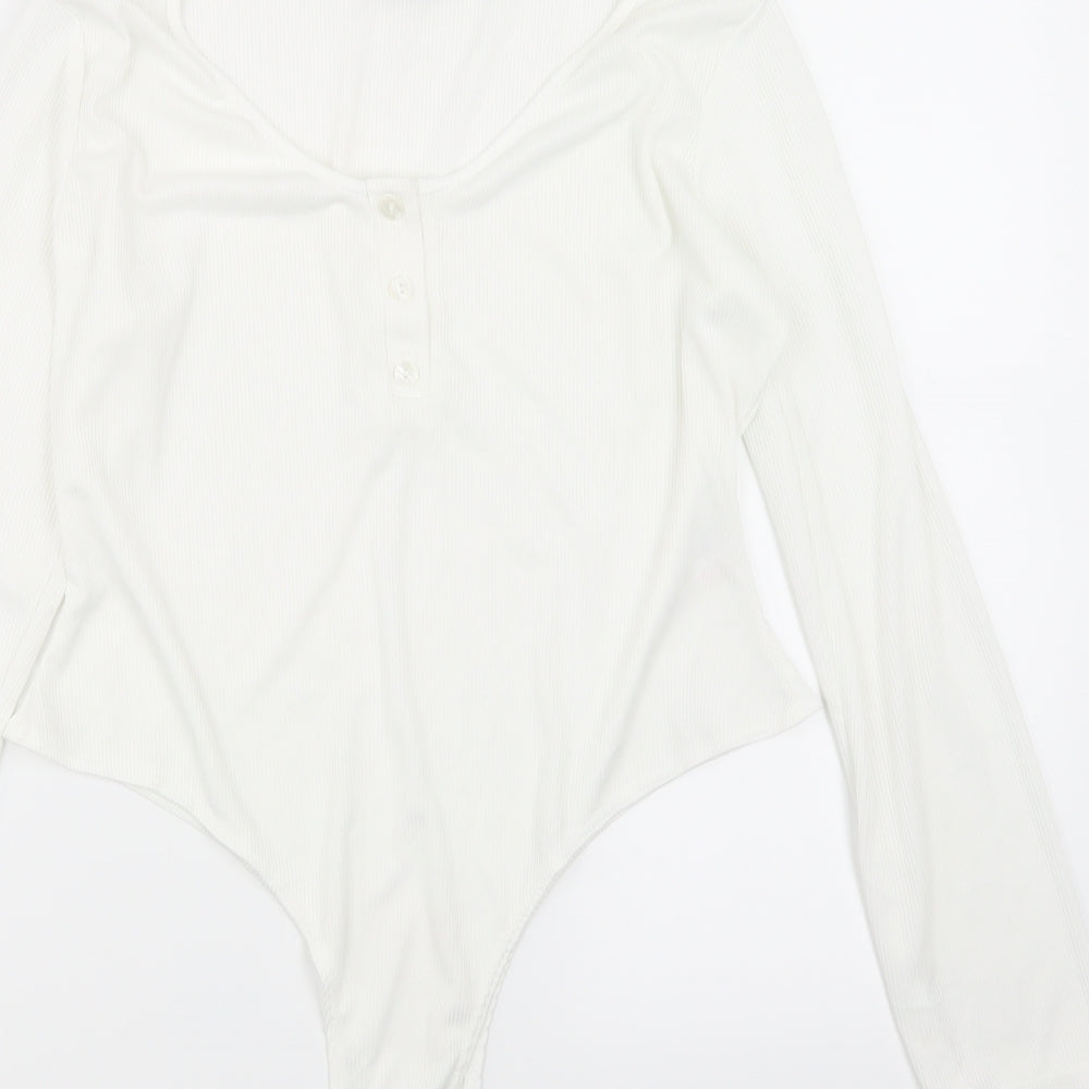 PRETTYLITTLETHING Womens White  Jersey Basic T-Shirt Size 16  -