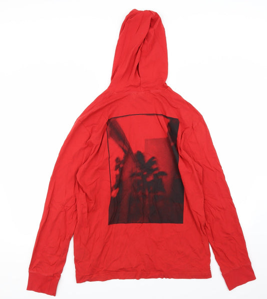 H&M Womens Red  Jersey Pullover Hoodie Size M  - A life of Sundays