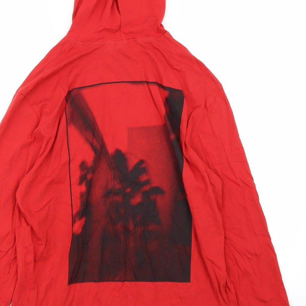 H&M Womens Red  Jersey Pullover Hoodie Size M  - A life of Sundays