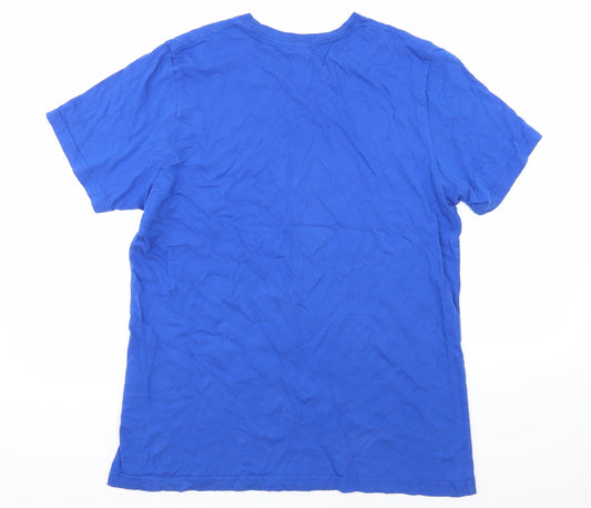 Bella + Canvas Womens Blue  Jersey Basic T-Shirt Size L  - Internet crush