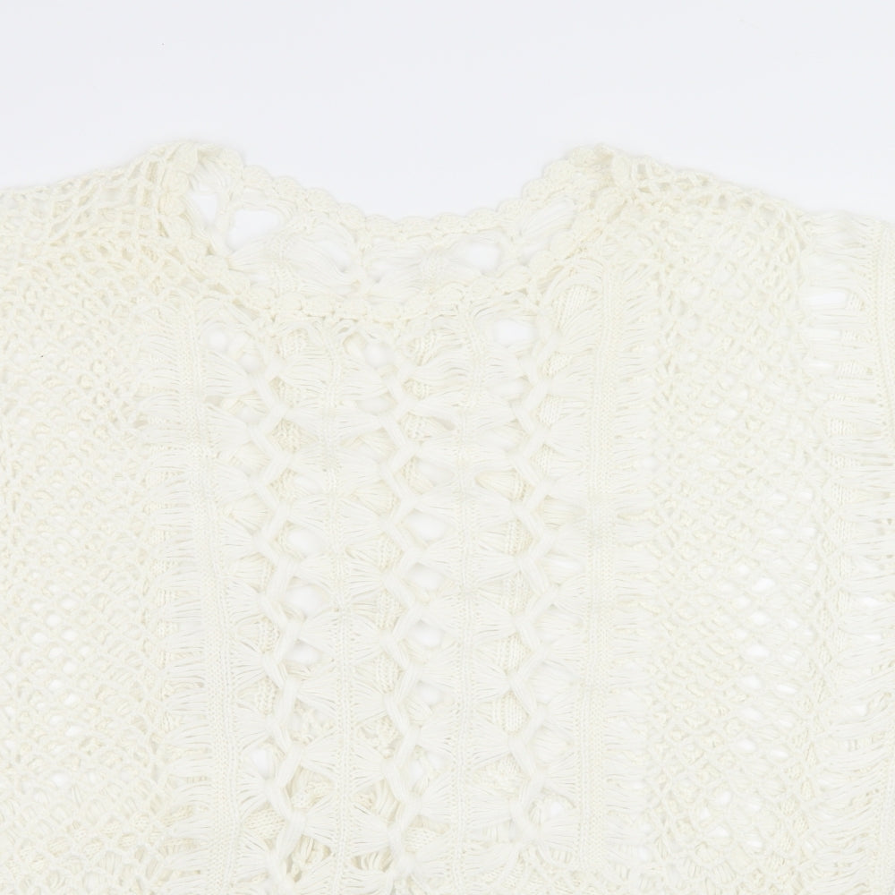 Select Womens White  Knit Pullover Jumper Size L