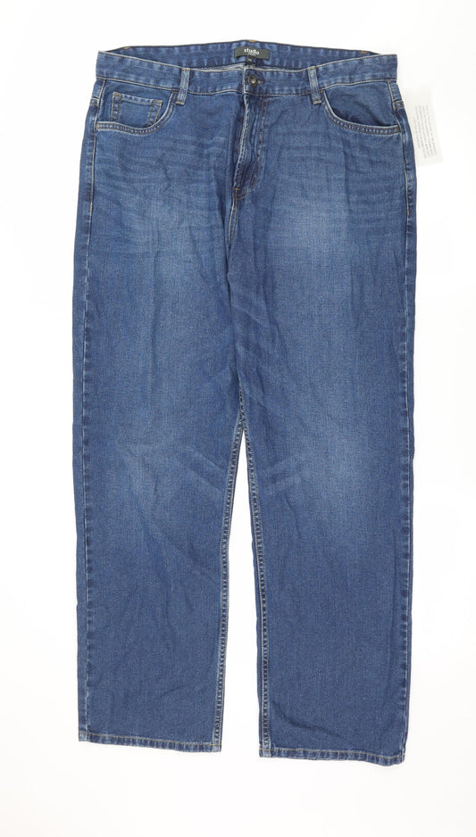 Studio Denim  Womens Blue  Denim Straight Jeans Size 36 in L30 in
