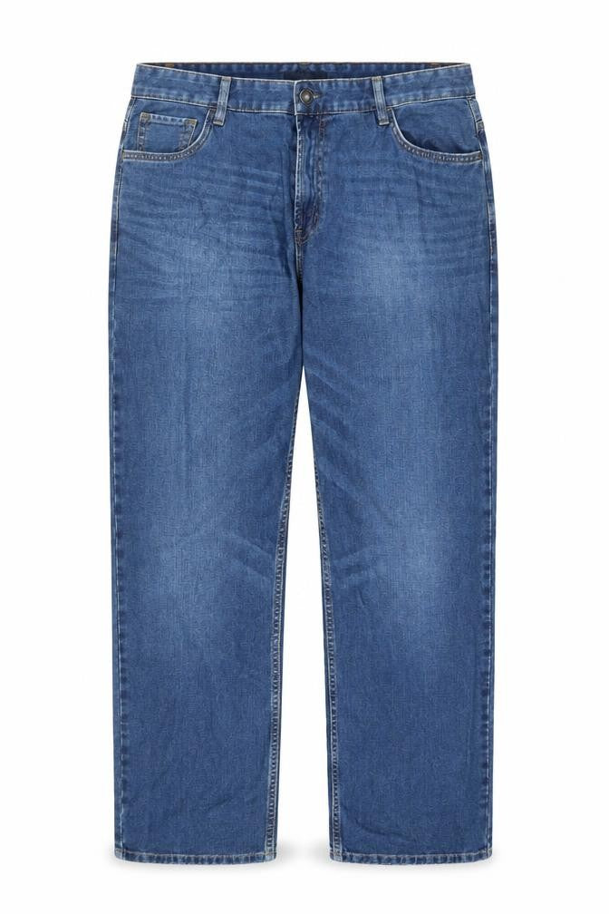 Front view of Studio Denim women’s blue denim straight jeans, size UK 36, in, 30-inch leg