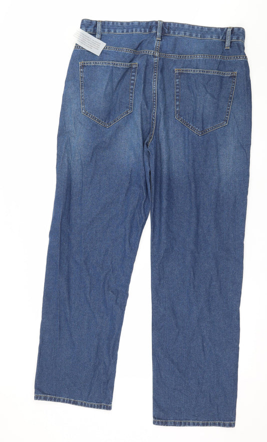 Studio Denim  Womens Blue  Denim Straight Jeans Size 36 in L30 in