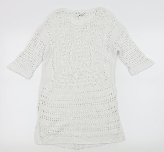 Warehouse Womens White   Pullover Jumper Size 6