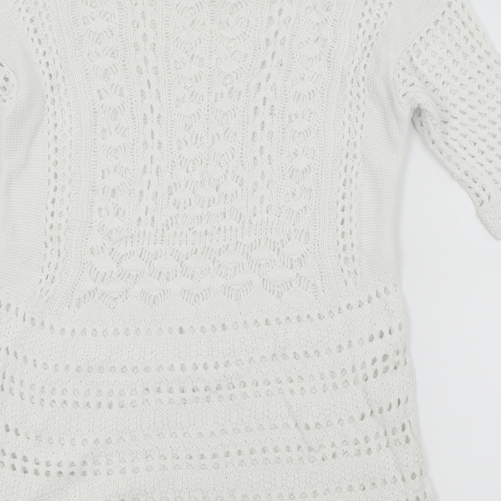 Warehouse Womens White   Pullover Jumper Size 6