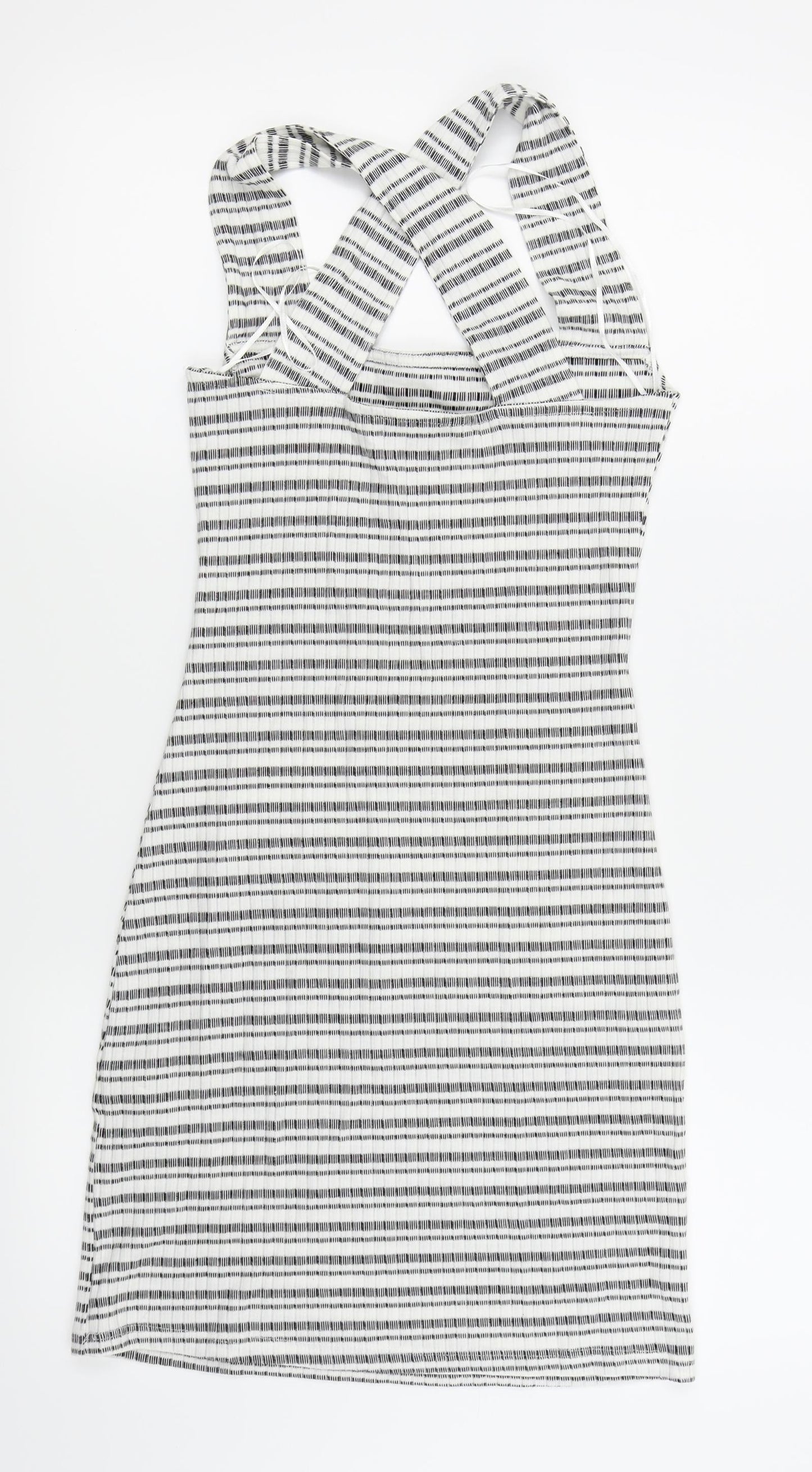 Dorothy Perkins Womens Grey Houndstooth  Pencil Dress  Size 8