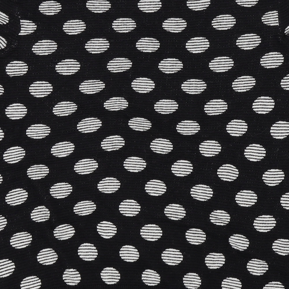 aniston Womens Black Polka Dot  Pullover Jumper Size 10