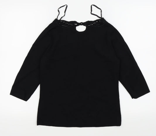 Sky Designs Womens Black   Basic T-Shirt Size 2