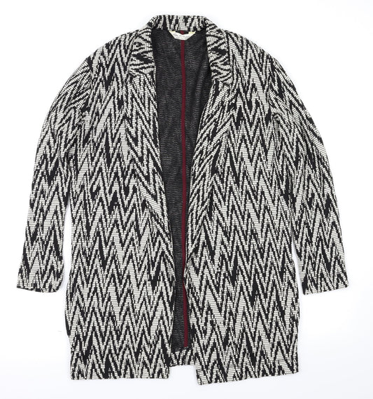 Miss Selfridge Womens Black Argyle/Diamond  Jacket  Size 10