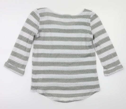 NEXT Womens Green Striped  Pullover Jumper Size 10