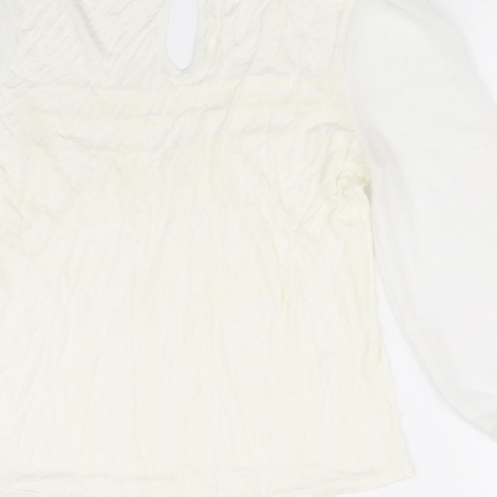 Oasis Womens White   Basic T-Shirt Size 8