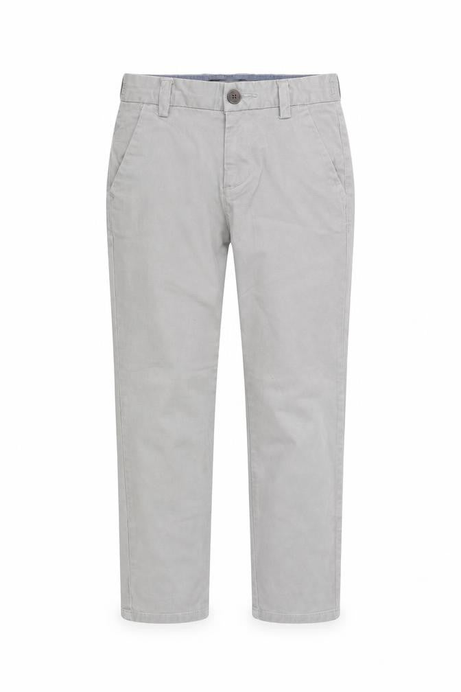 Front view of Next girls’ green chino trousers, size 8, years