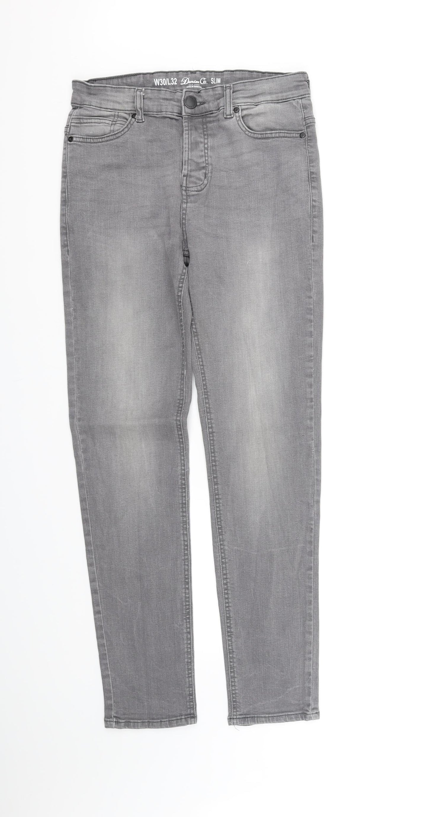 deniem & co Womens Grey   Straight Jeans Size M L32 in