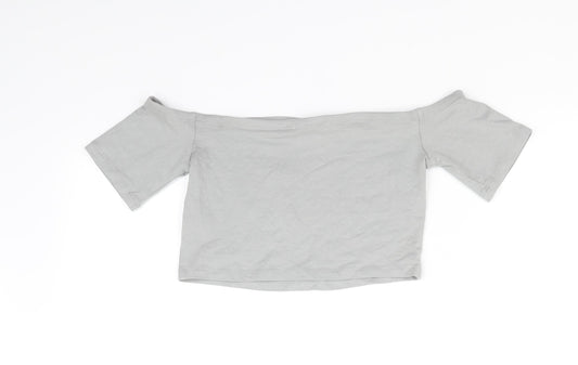 Select Womens Grey   Basic Blouse Size 8
