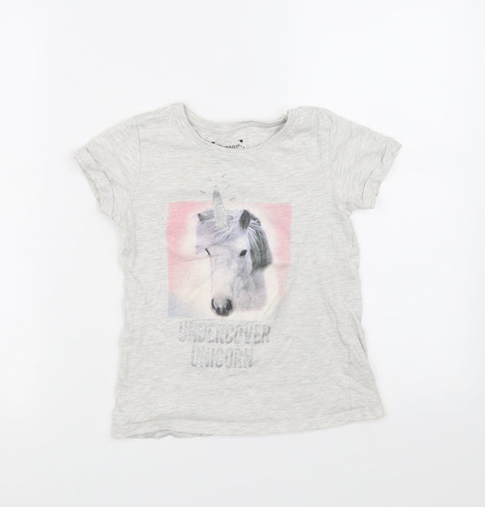 Primark Girls Grey   Basic T-Shirt Size 8-9 Years