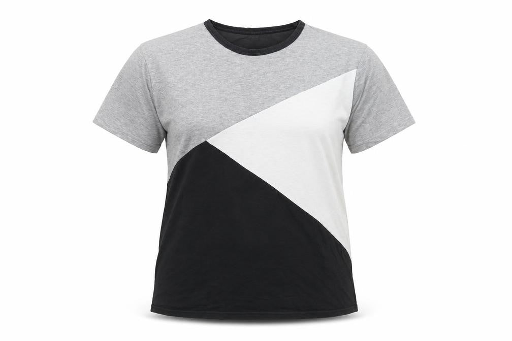 Front view of avenue summer women’s grey basic t-shirt, size XL