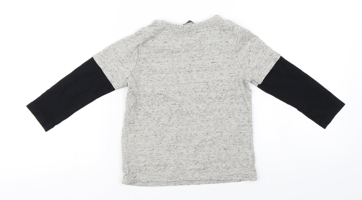 George  Boys Grey   Basic T-Shirt Size 2-3 Years