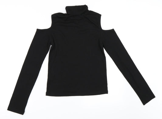 YD Girls Black   Pullover Jumper Size 12-13 Years  - Cut Out Shoulders