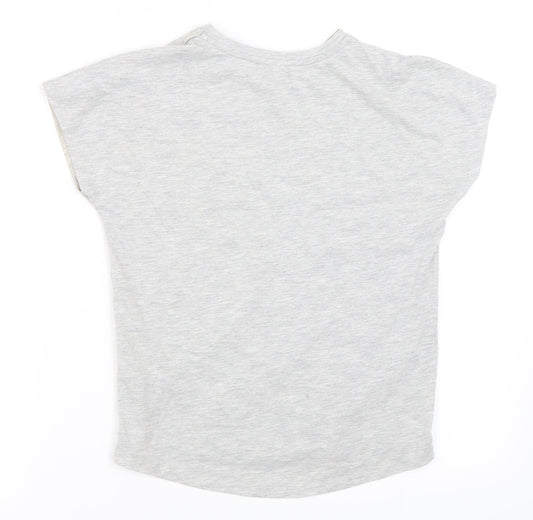 George Girls Grey   Basic T-Shirt Size 9-10 Years