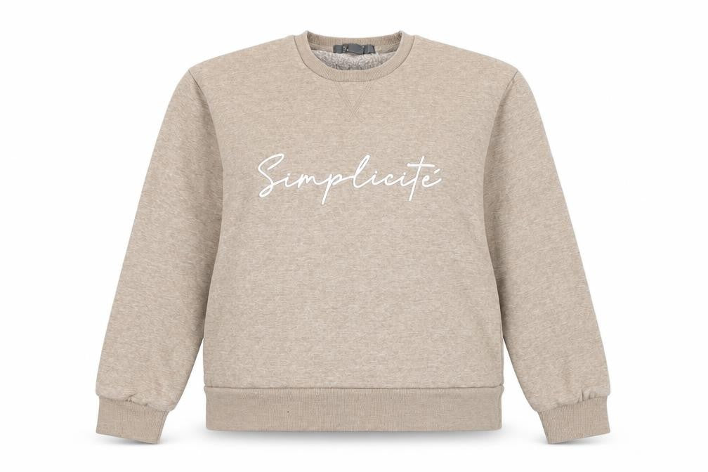Front view of Primark women’s beige pullover sweatshirt size 2xs