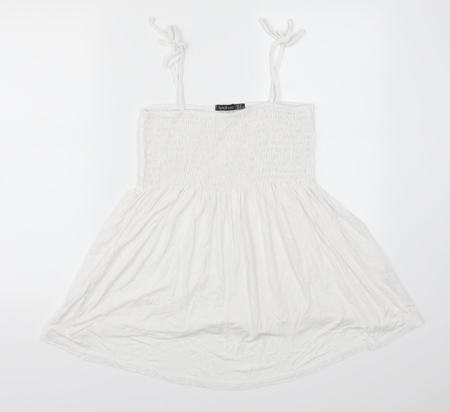 Boohoo Womens White   Basic Tank Size 12