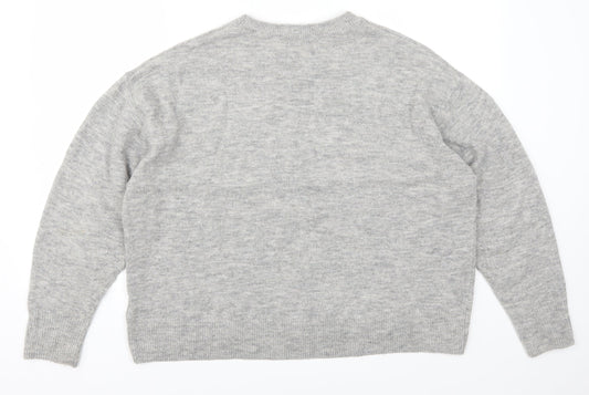H&M Womens Grey   Pullover Jumper Size M
