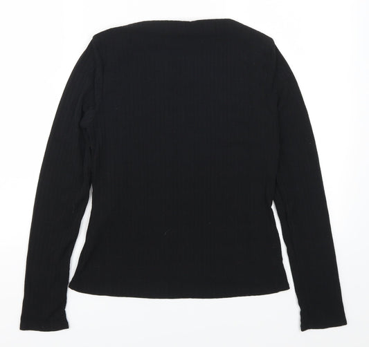 Boohoo Womens Black   Basic T-Shirt Size 12