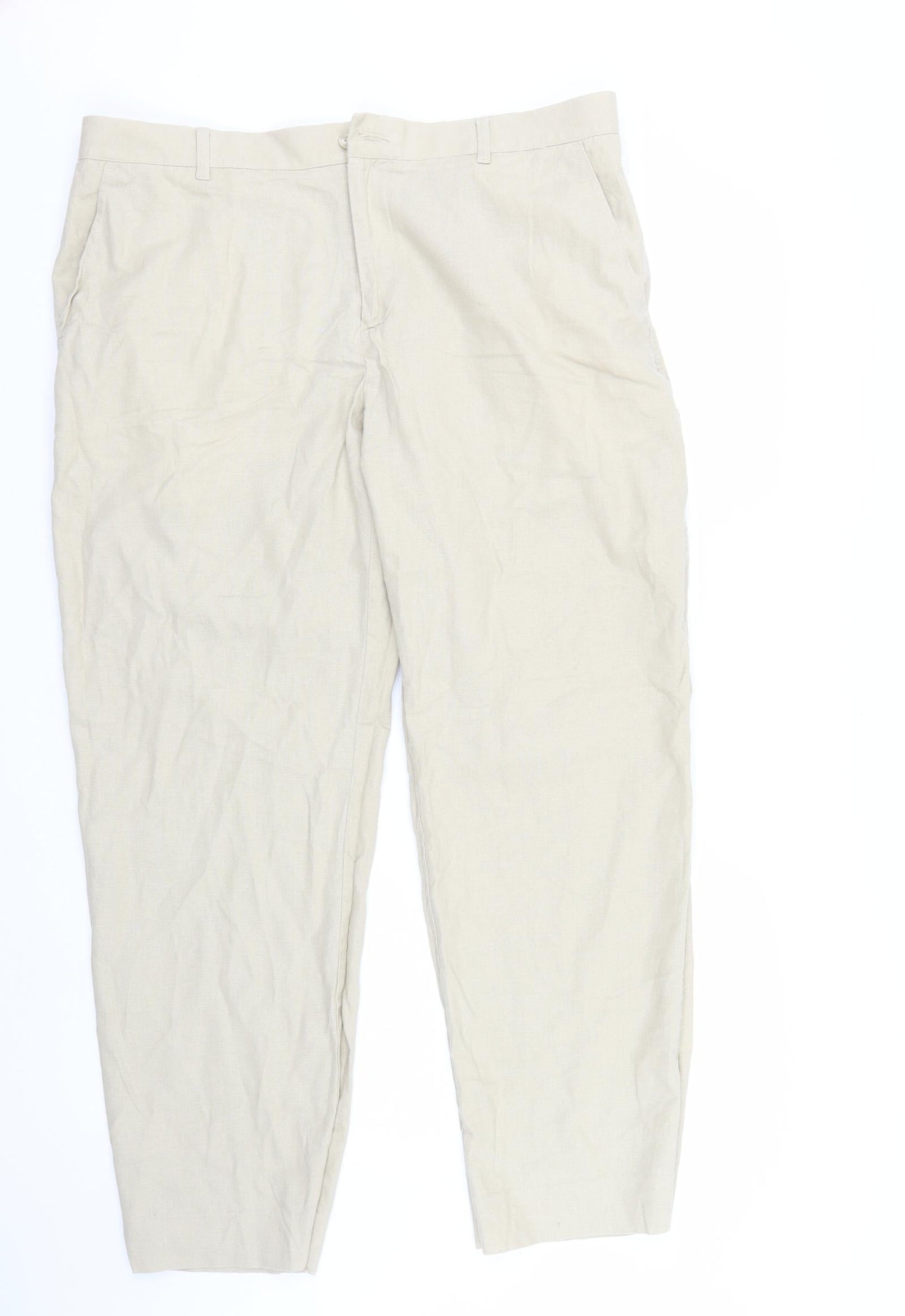 Marks and Spencer Womens Beige   Trousers  Size 36 L29 in