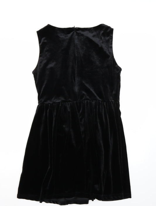 Glamorous Womens Black  Rayon A-Line  Size 14