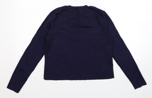 Mango Womens Blue  Knit Pullover Jumper Size S