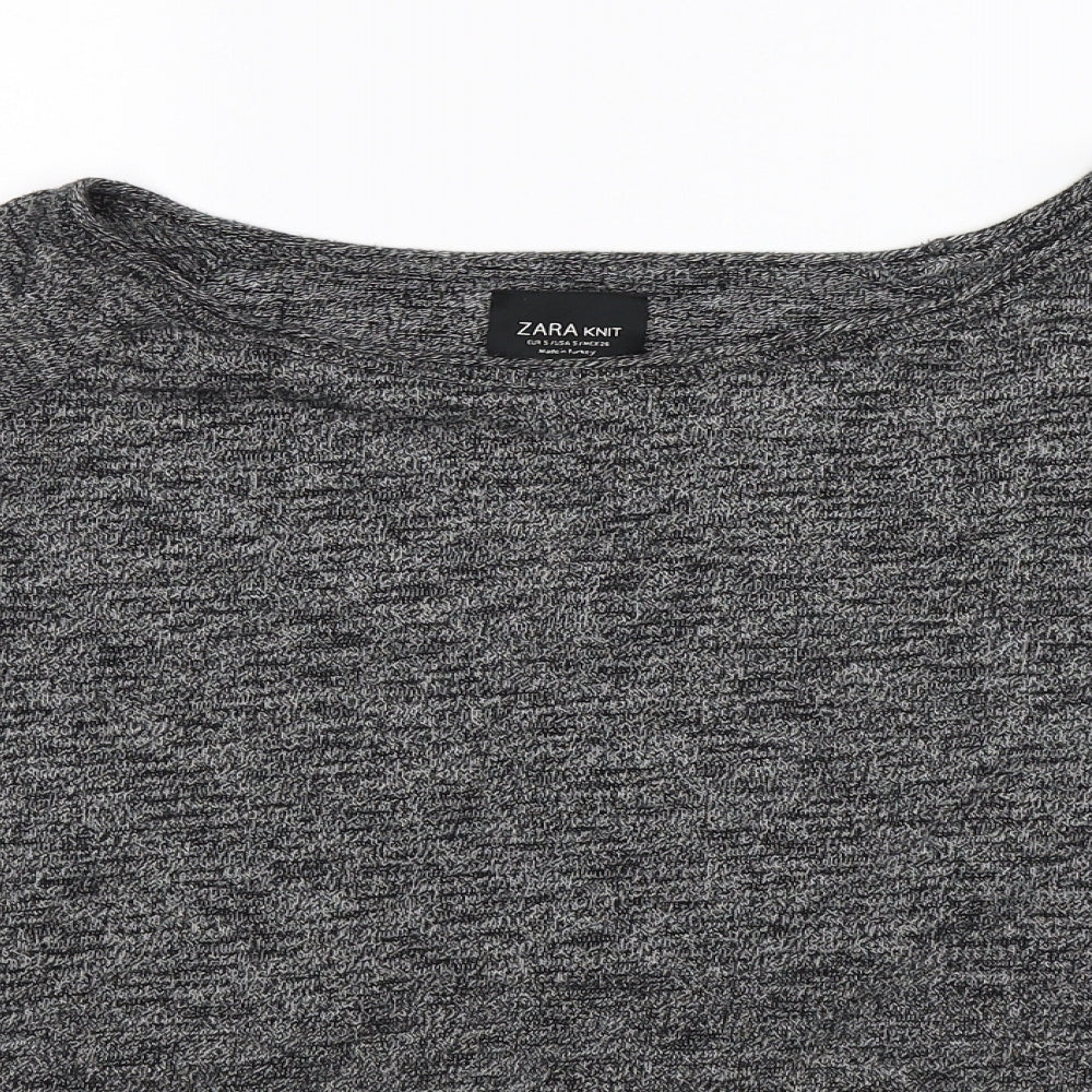 Zara Womens Grey  Knit Pullover Jumper Size S