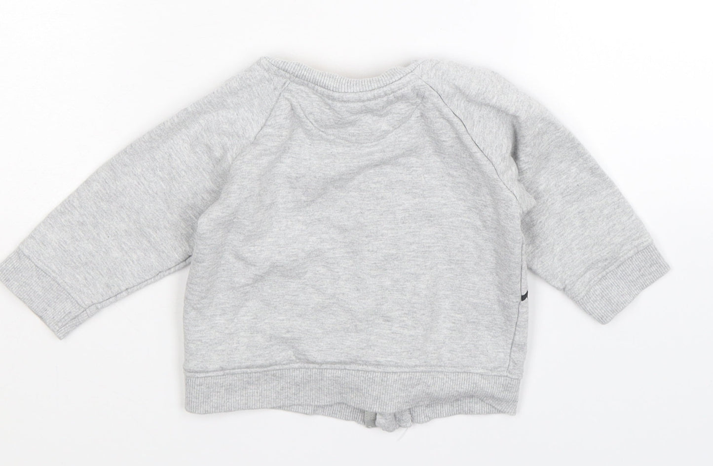 Nutmeg Boys Grey  Jersey Track Jacket Jacket Size 6-9 Months