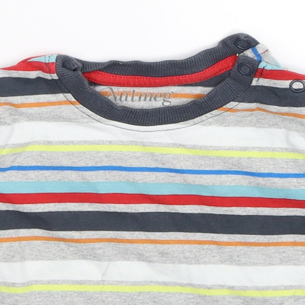 Nutmeg Baby Multicoloured Striped  Basic T-Shirt Size 9-12 Months