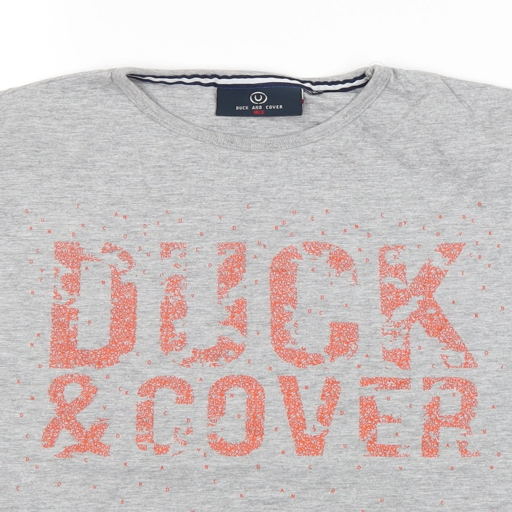 Duck & Cover Womens Grey   Basic T-Shirt Size M