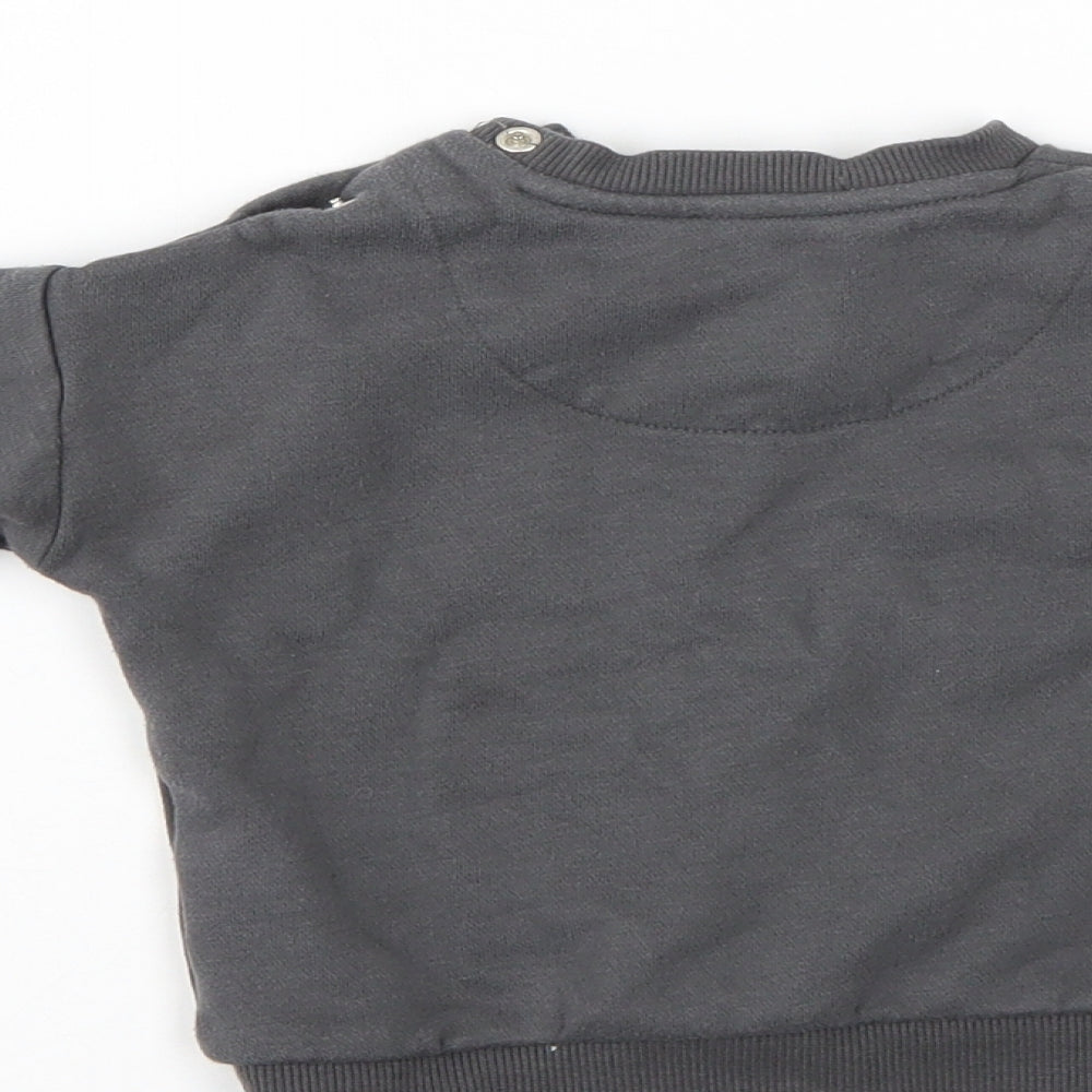 fred & flo  Grey   Pullover Jumper Size 6-9 Months