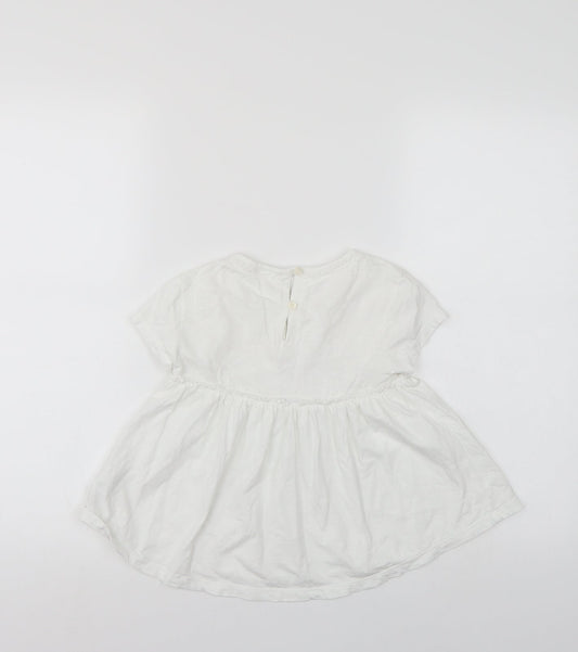 NEXT Girls White   T-Shirt Dress  Size 5 Years
