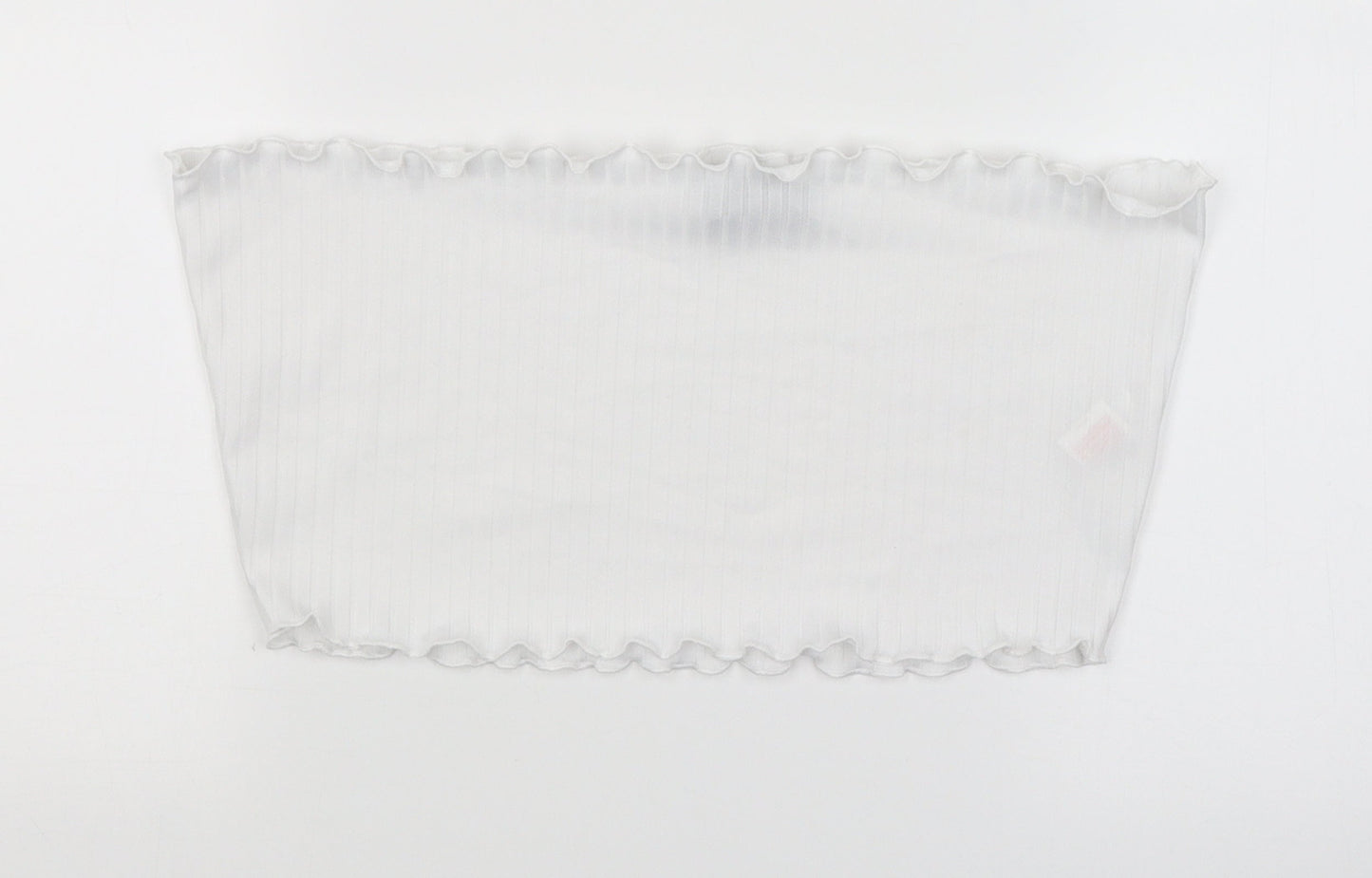 PRETTYLITTLETHING Womens White   Cropped Blouse Size 14