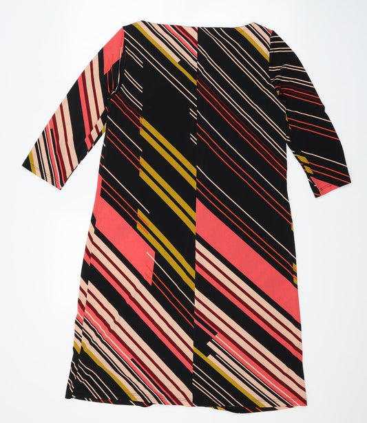 NEXT Womens Pink Striped  A-Line  Size 12  - stretch fabric