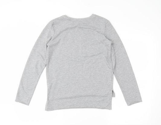 YD Girls Grey   Pullover Sweatshirt Size 11-12 Years  - Reversible sequins