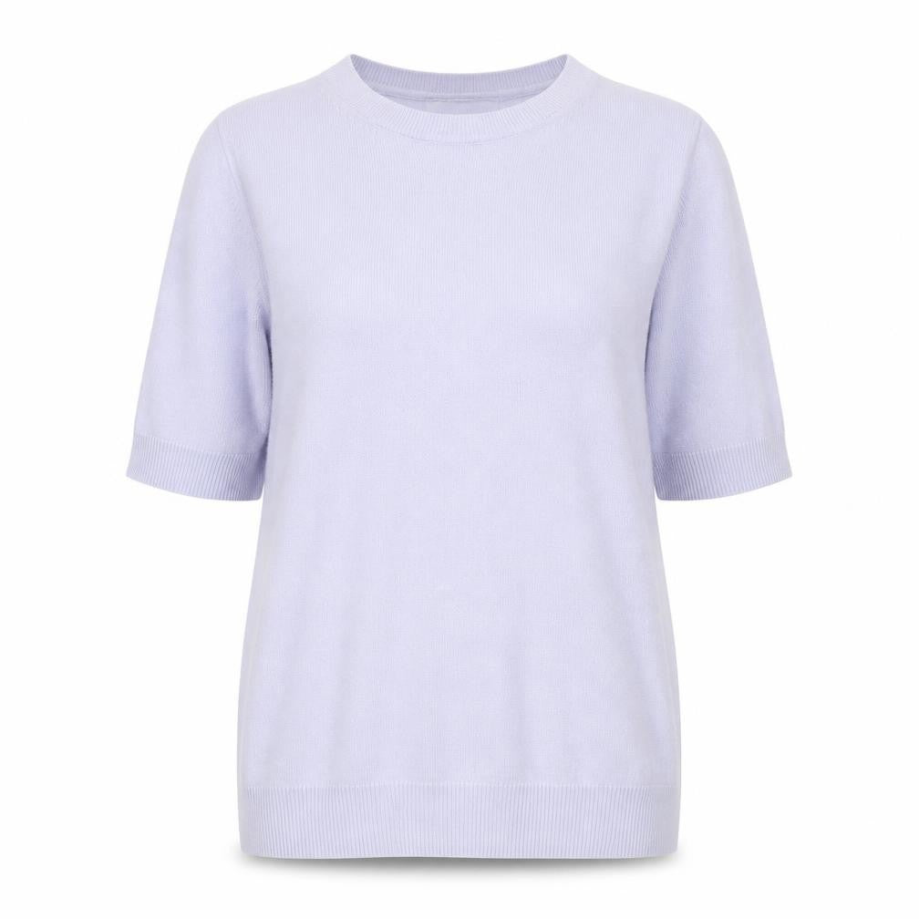 Front view of Marks & Spencer women’s purple tunic jumper, size UK 14