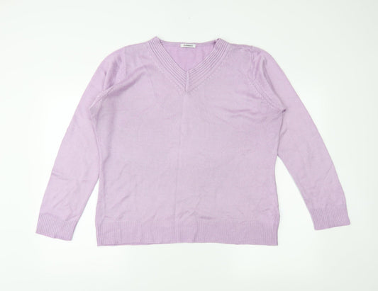Damart Womens Purple   Pullover Jumper Size 14
