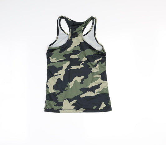 Active Girls Green Camouflage  Basic Tank Size 9 Years