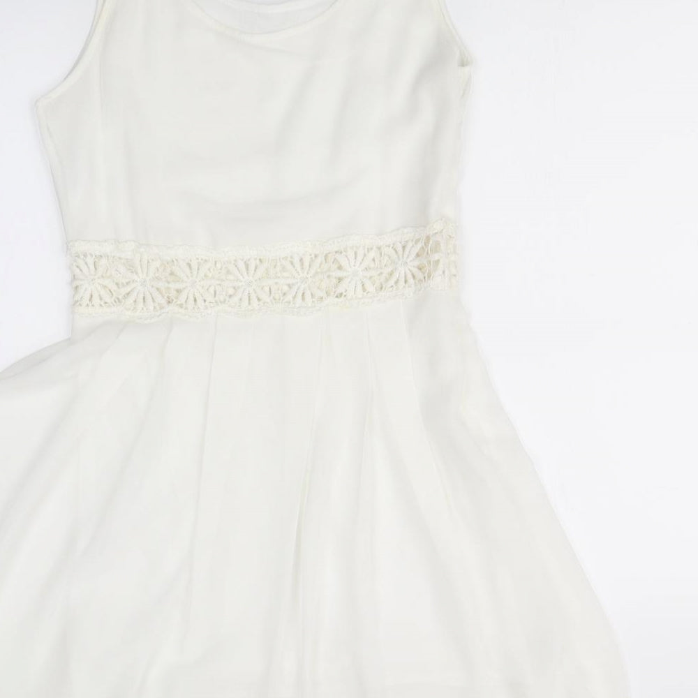 Jacob ellis Womens White   Fit & Flare  Size M