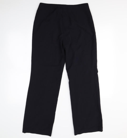 M&S Womens Blue   Dress Pants Trousers Size 12 L28 in