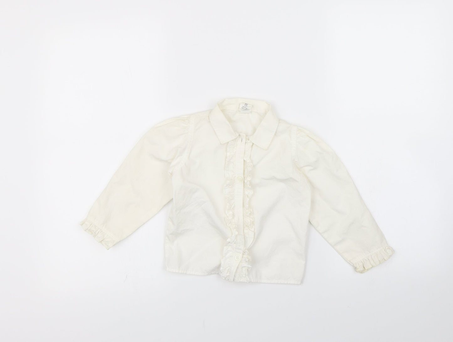 Gap Girls White   Basic Button-Up Size 2 Years