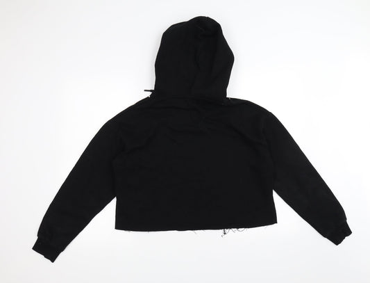 Primark Womens Black   Pullover Hoodie Size M  - Cropped Hoodie